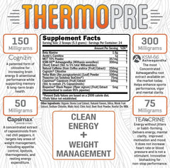 RAW Synergies Thermo Pre powder scoop in fruit punch offers convenient pre-workout energy