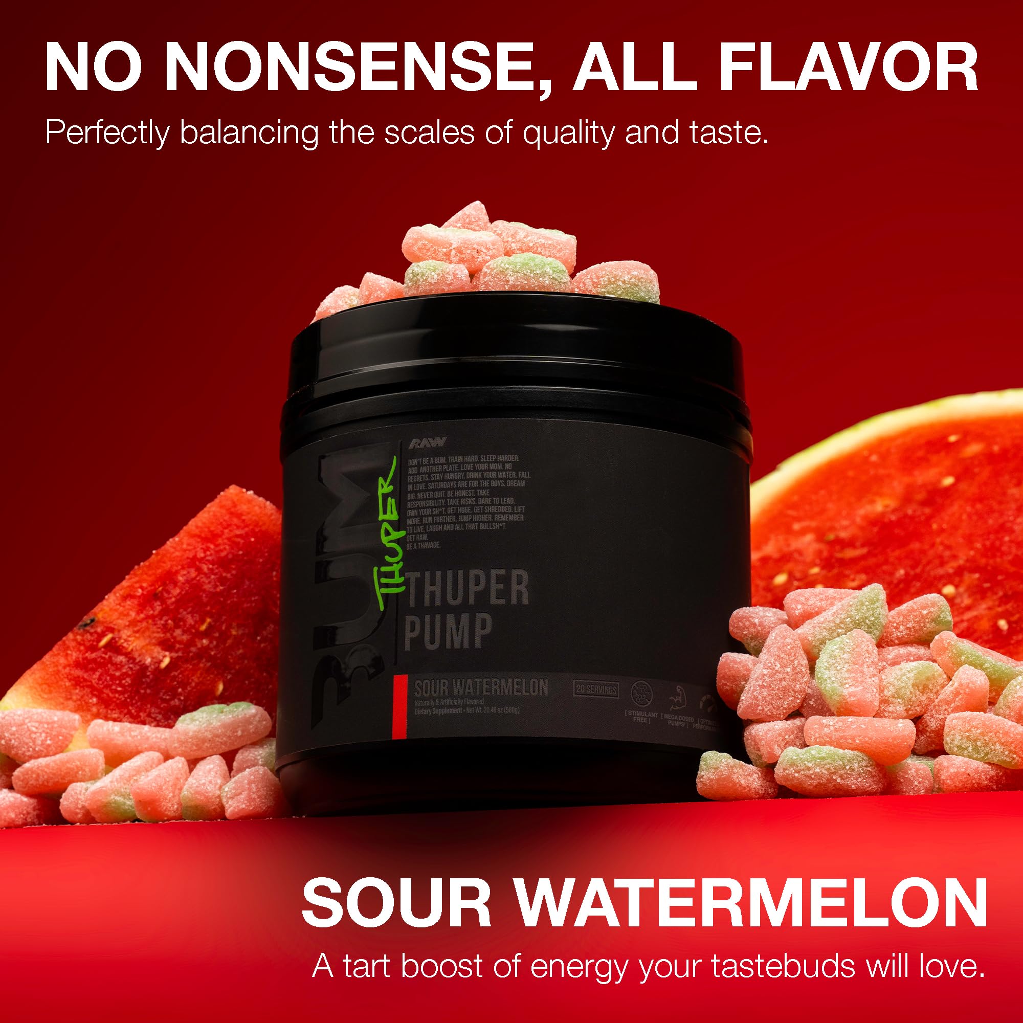 RAW Thuper Pump scoop-dispense close-up suggests consistent dosing