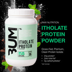 RAW Itholate Mint Chip scoop showing creamy shake texture