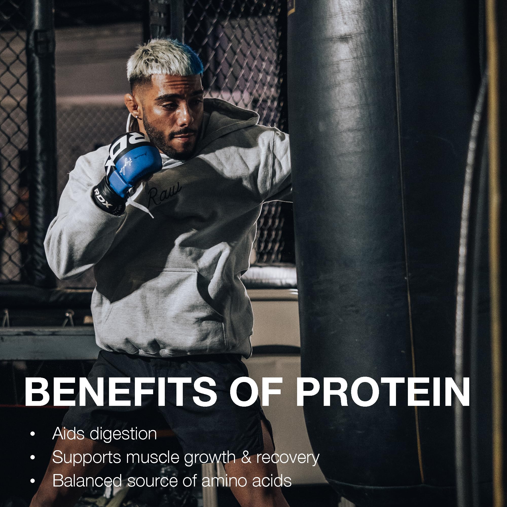 RAW Whey Isolate Cold Brew label confirms hormone-free and GMO-free promise