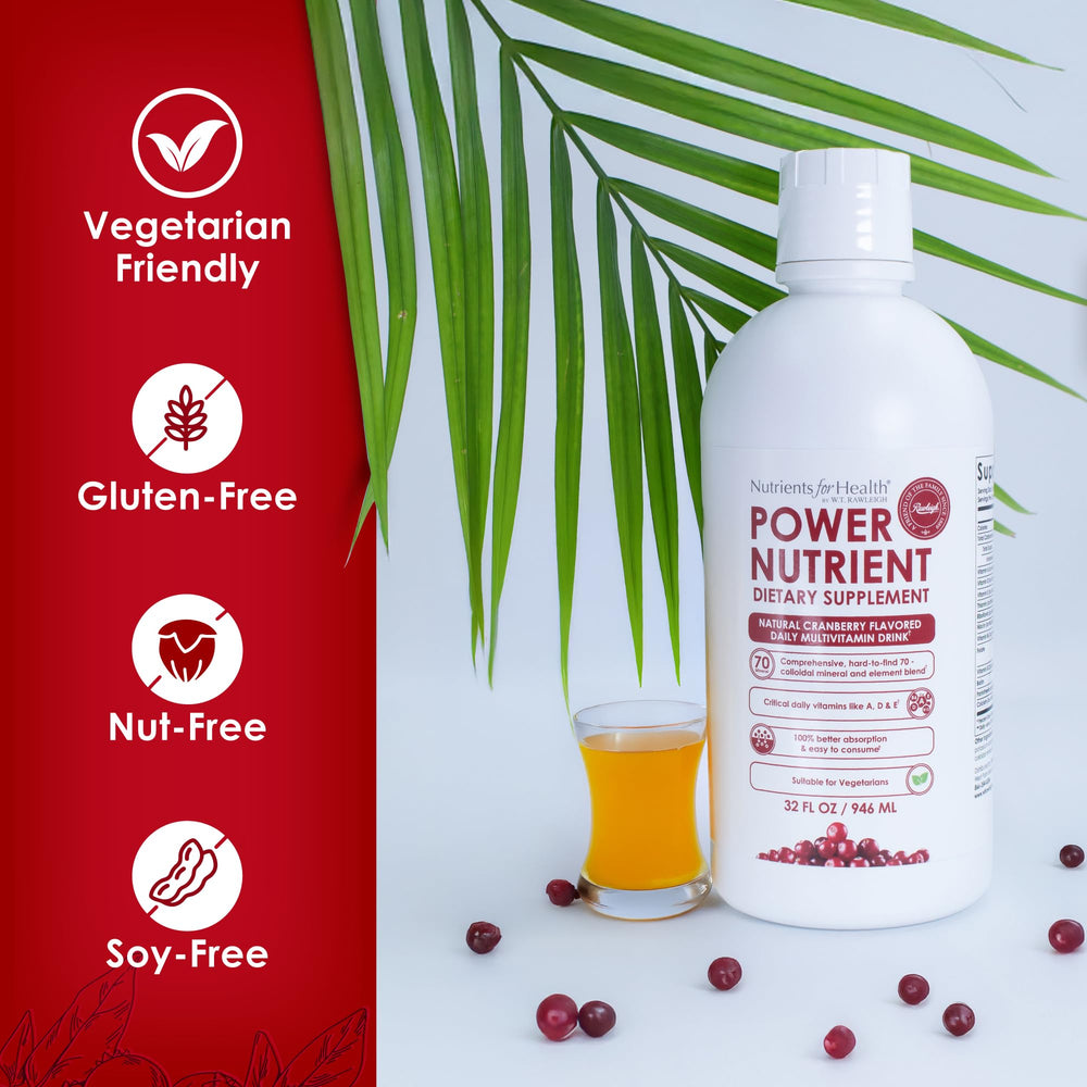 Rawleigh Power Nutrient ingredients list visual emphasizes 70 minerals