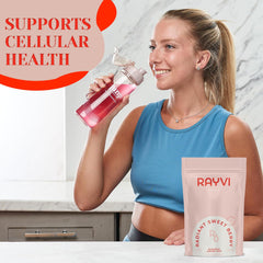 Rayvi vegan mineral blend with no artificial additives supports clean hydration.