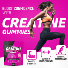 Razuhu Creatine Gummies on the go in a pocket-sized pack.