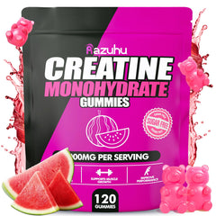 Razuhu Watermelon Creatine Gummies packaging, showcasing a convenient pre-workout option.