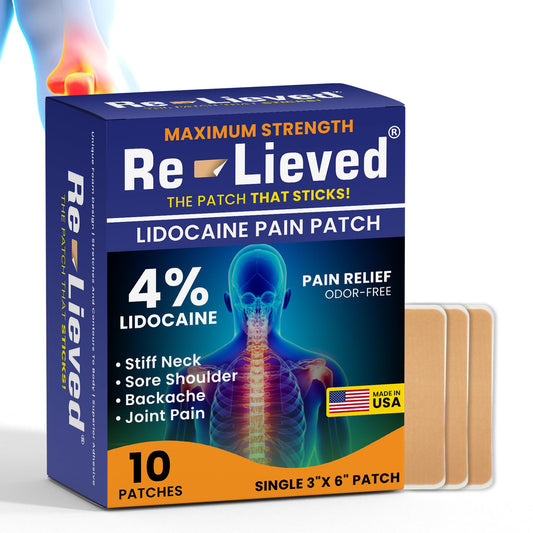 Re-lieved lidocaine patch back-application for targeted back comfort.