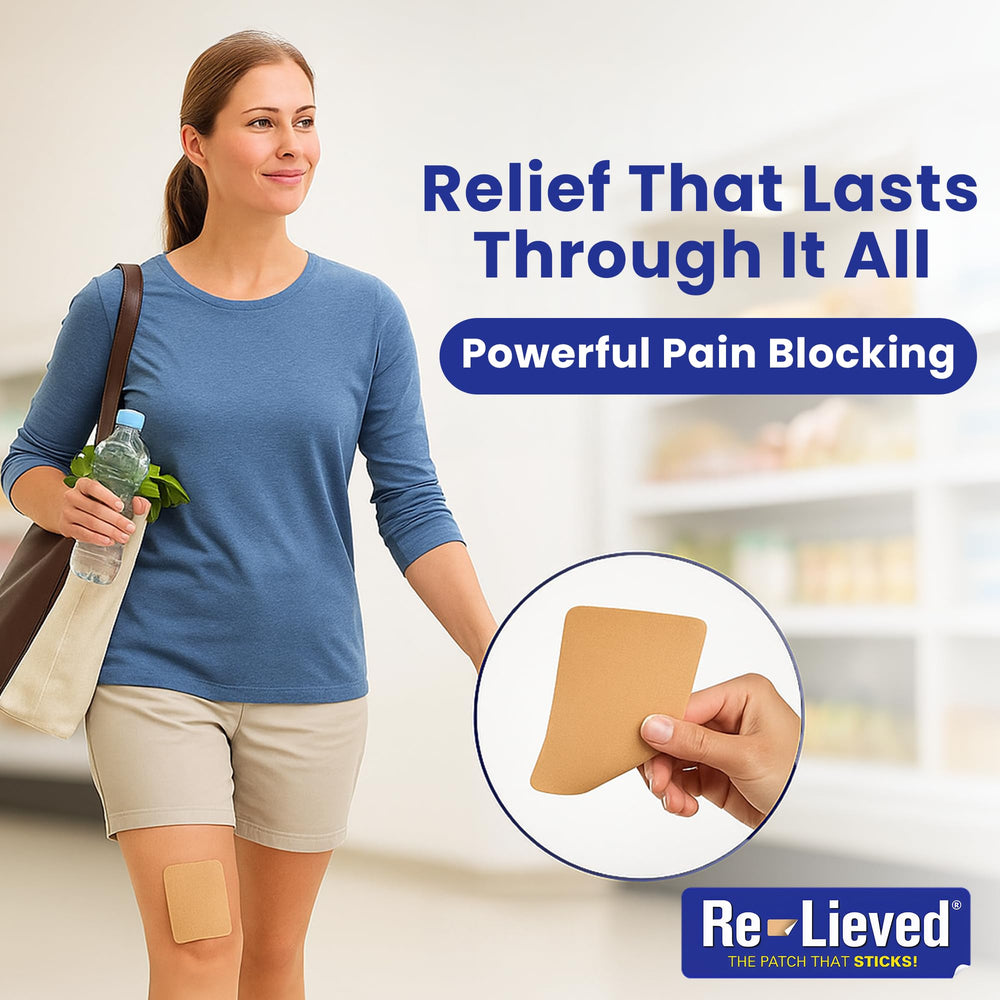 Re-lieved lidocaine patch muscle-relief for sore areas after workouts.
