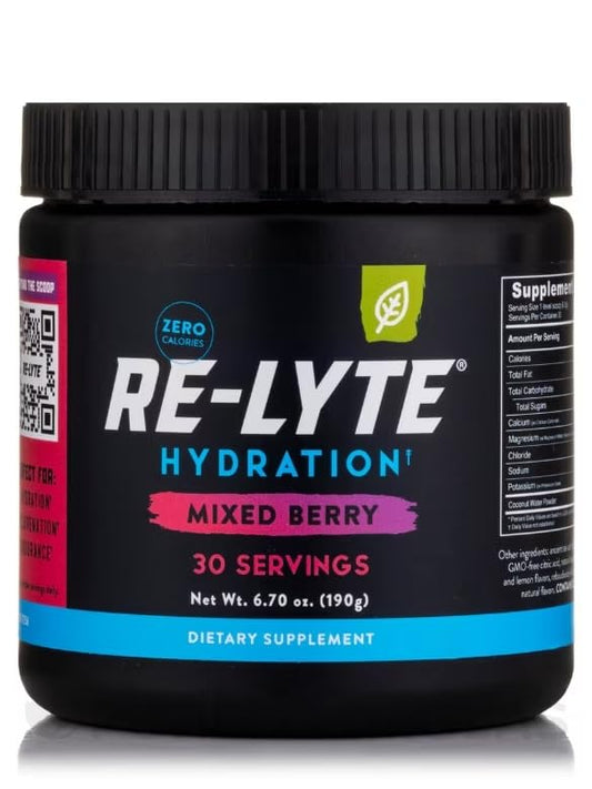 Re-Lyte mixed berry tub front view for quick hydration.