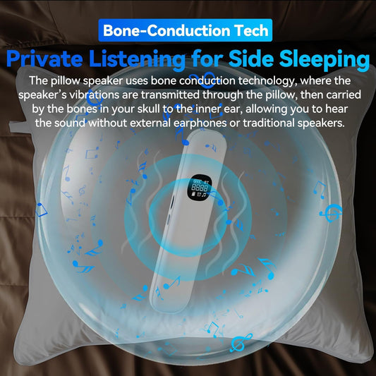 RE RELIURE pillow speaker with night-use setup for late nights