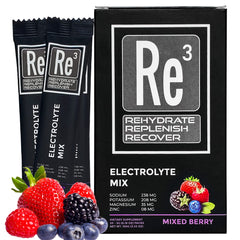 Re3 electrolyte powder sticks dissolve quickly for fast hydration.