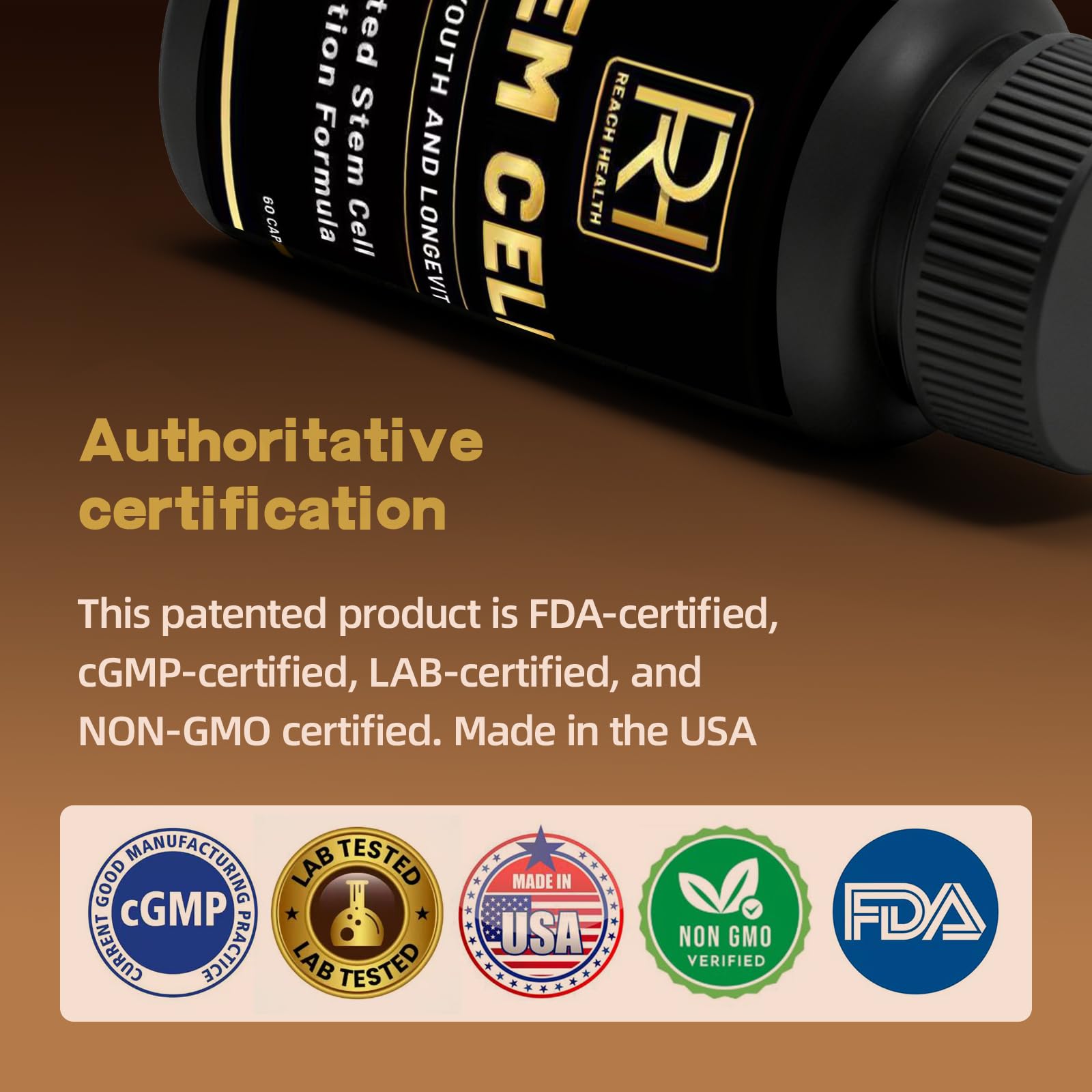 Capsules close-up communicates easy daily use.