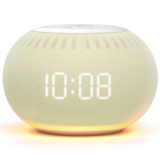 REACHER auto-dimmable alarm clock with white noise display promotes peaceful sleep