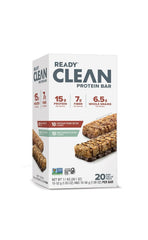Ready Clean Protein Bars Chocolate Peanut Butter pack on table, ready for a quick protein snack