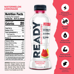 Ready Sports Drink Lite glass served to enjoy light, low-calorie hydration after workouts