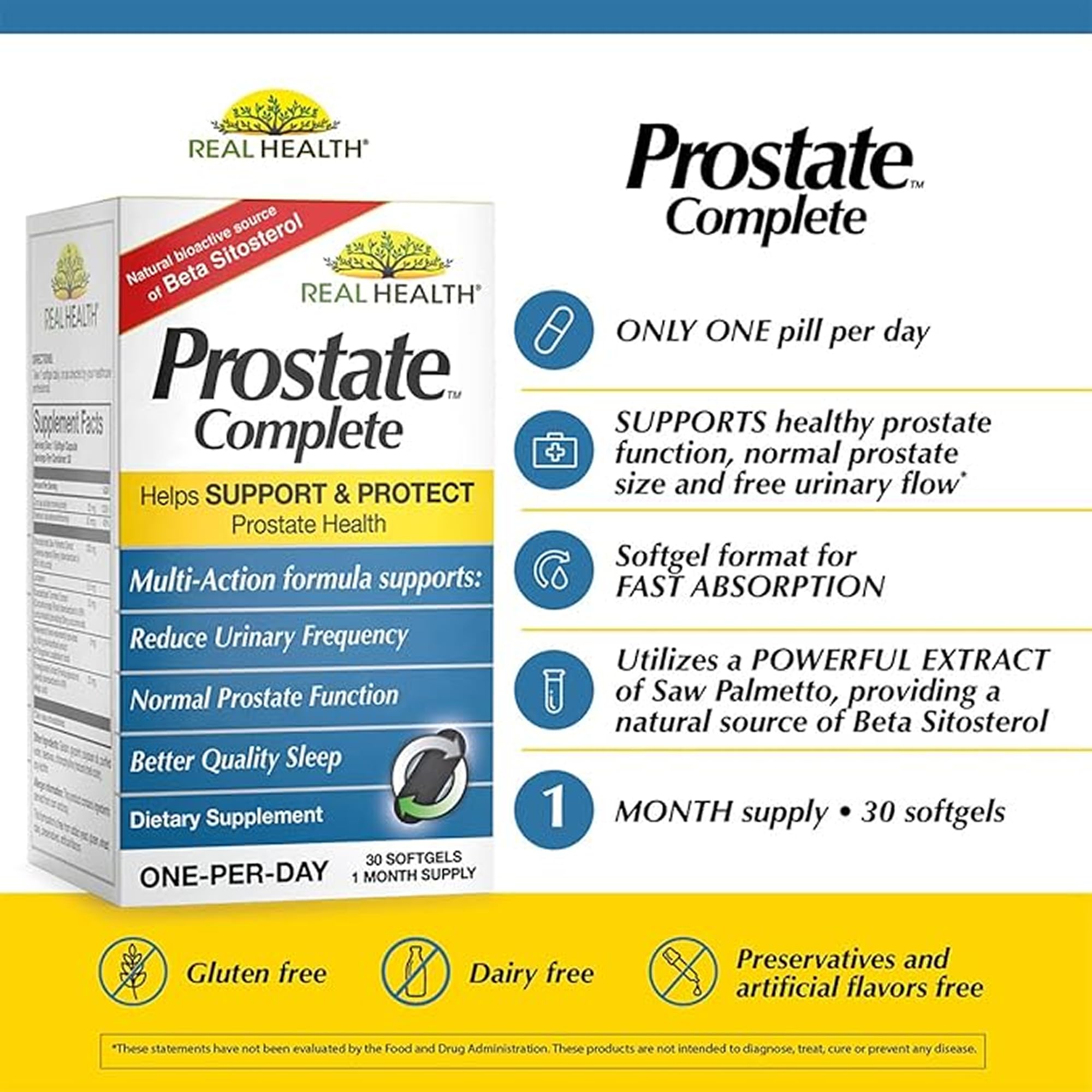Real Health Prostate Complete pack of 2 bottles for ongoing use.