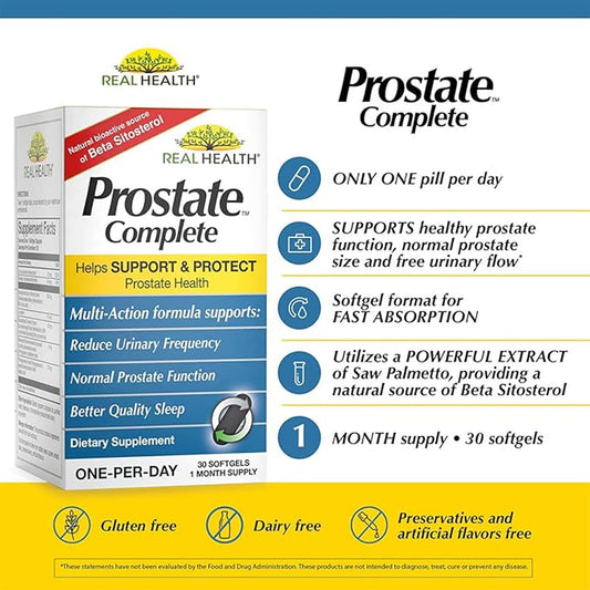 Real Health Prostate Complete pack of 2 bottles for ongoing use.