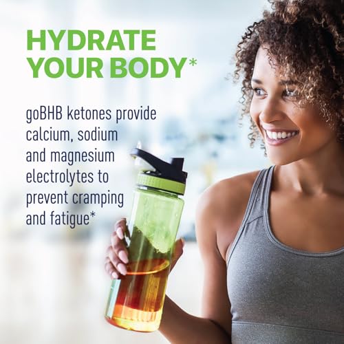 Real Ketones BHB energy powder box with glass ready to mix.