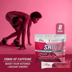 No-sugar label on Real Ketones product emphasizing clean energy support.