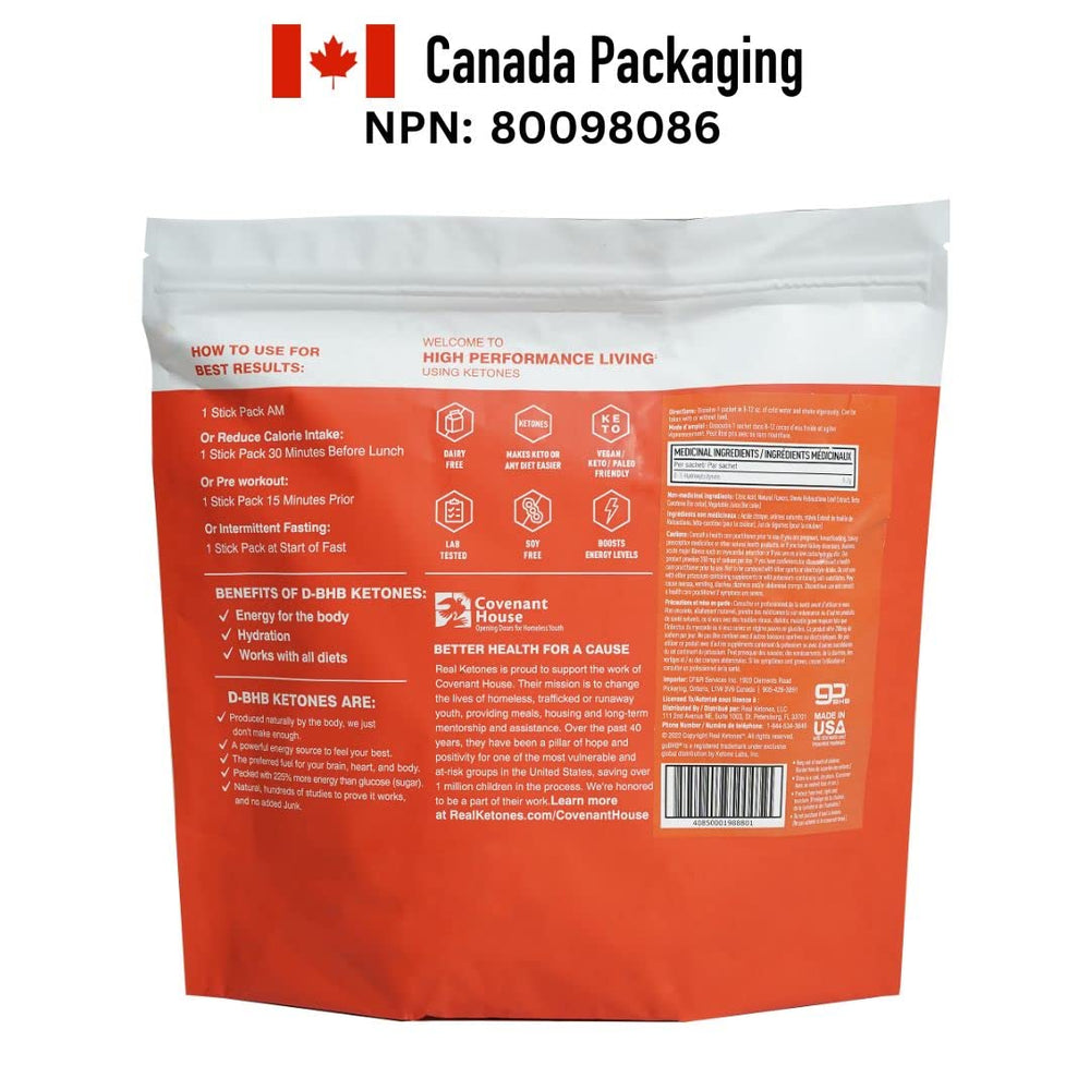 Electrolyte graphic accompanying Real Ketones Peach Caffeine packets