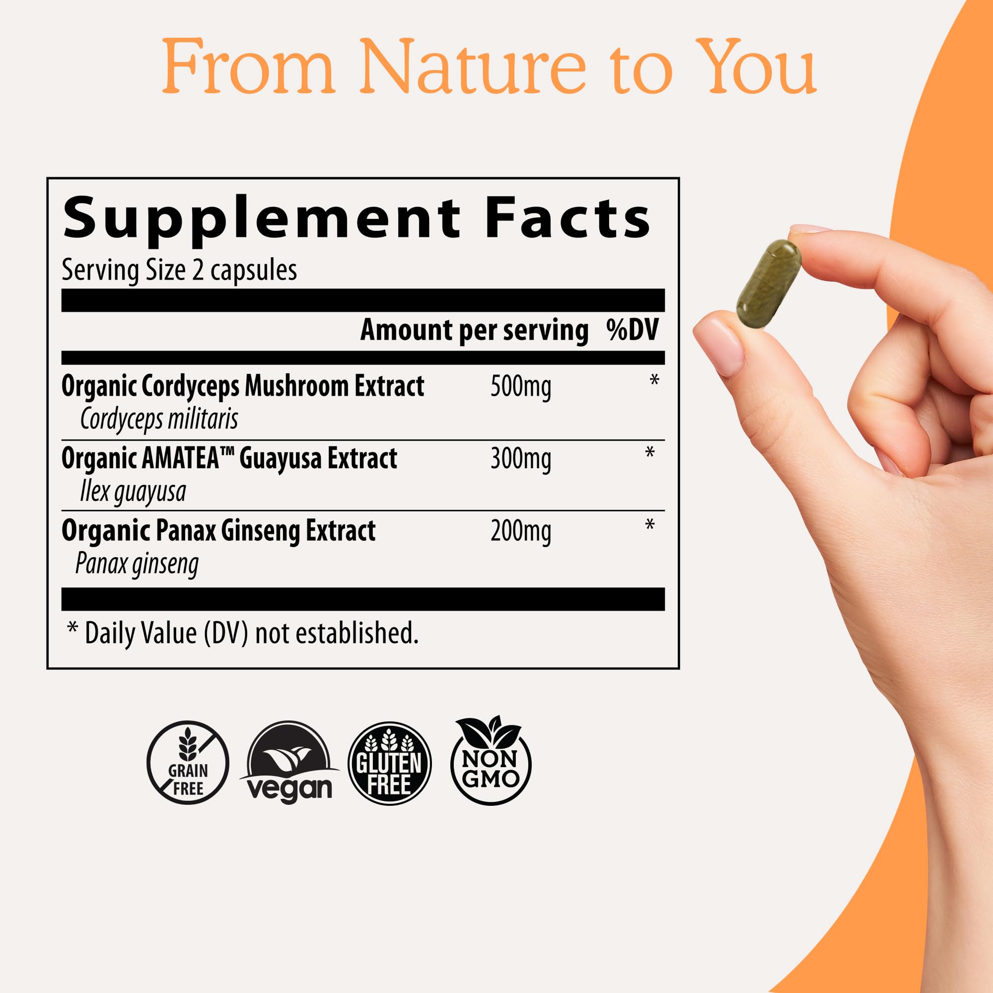 Real Mushrooms RealBoost bottle with capsules ready for daily use.