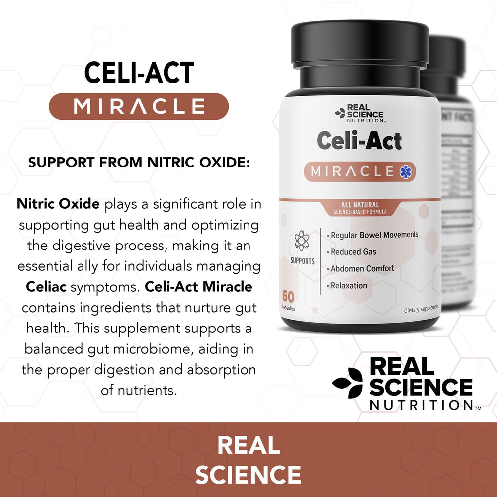 Real Science Nutrition Celi-Act Miracle ingredient chart highlights natural nutrients