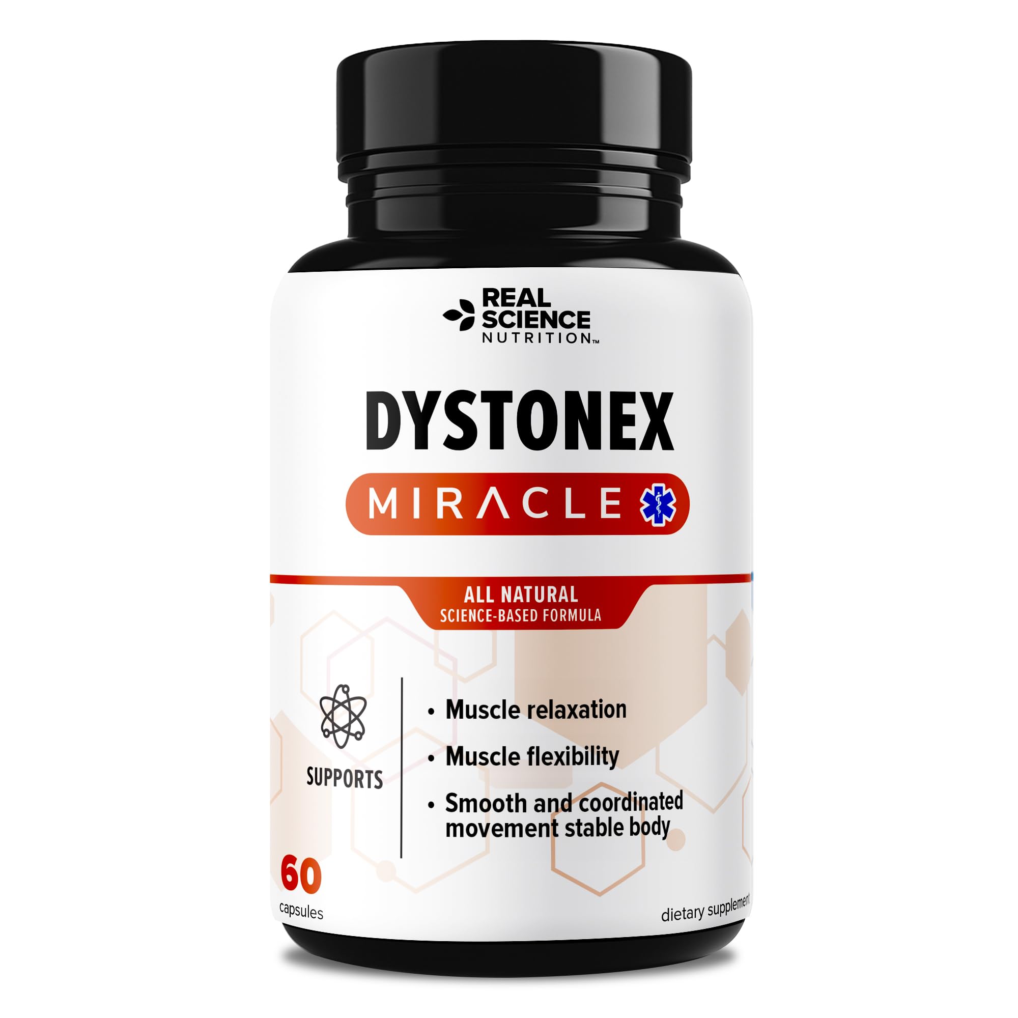 Real Science Nutrition Dystonia Miracle bottle on table suggesting daily use
