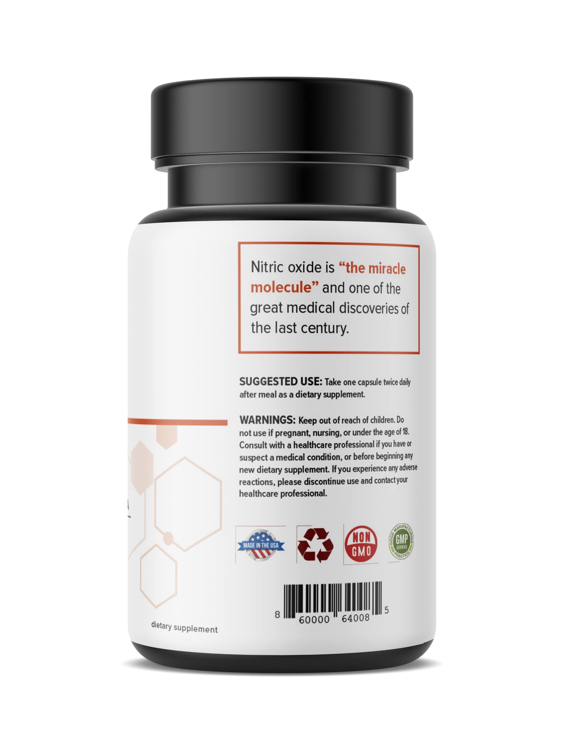 Close-up of Real Science Nutrition Dystonia Miracle label highlighting ingredients