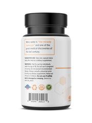 Closeup of Empha Miracle pill showing compact supplement form for lung health