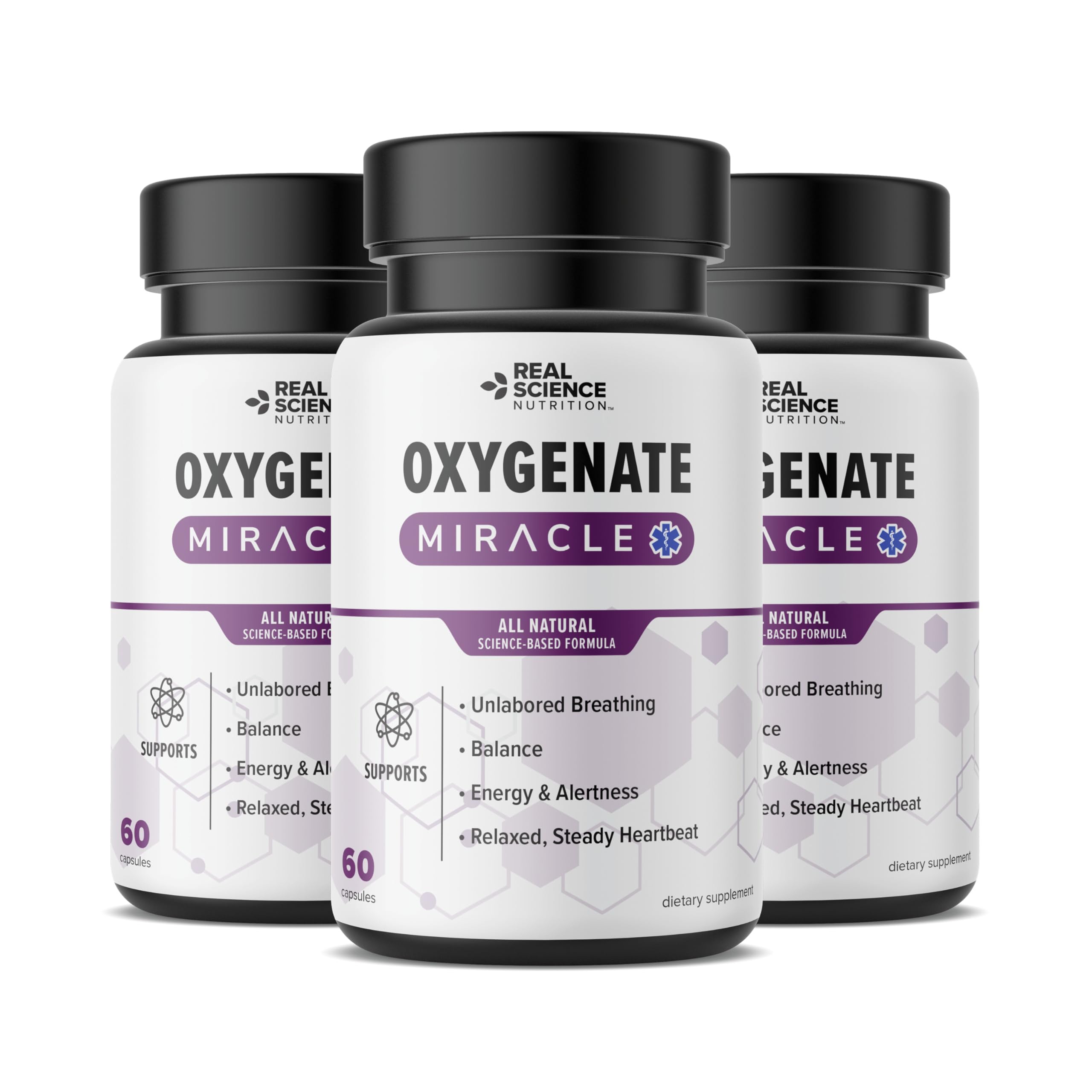 Real Science Nutrition Oxygenate Miracle bottle setup for easy daily lung support