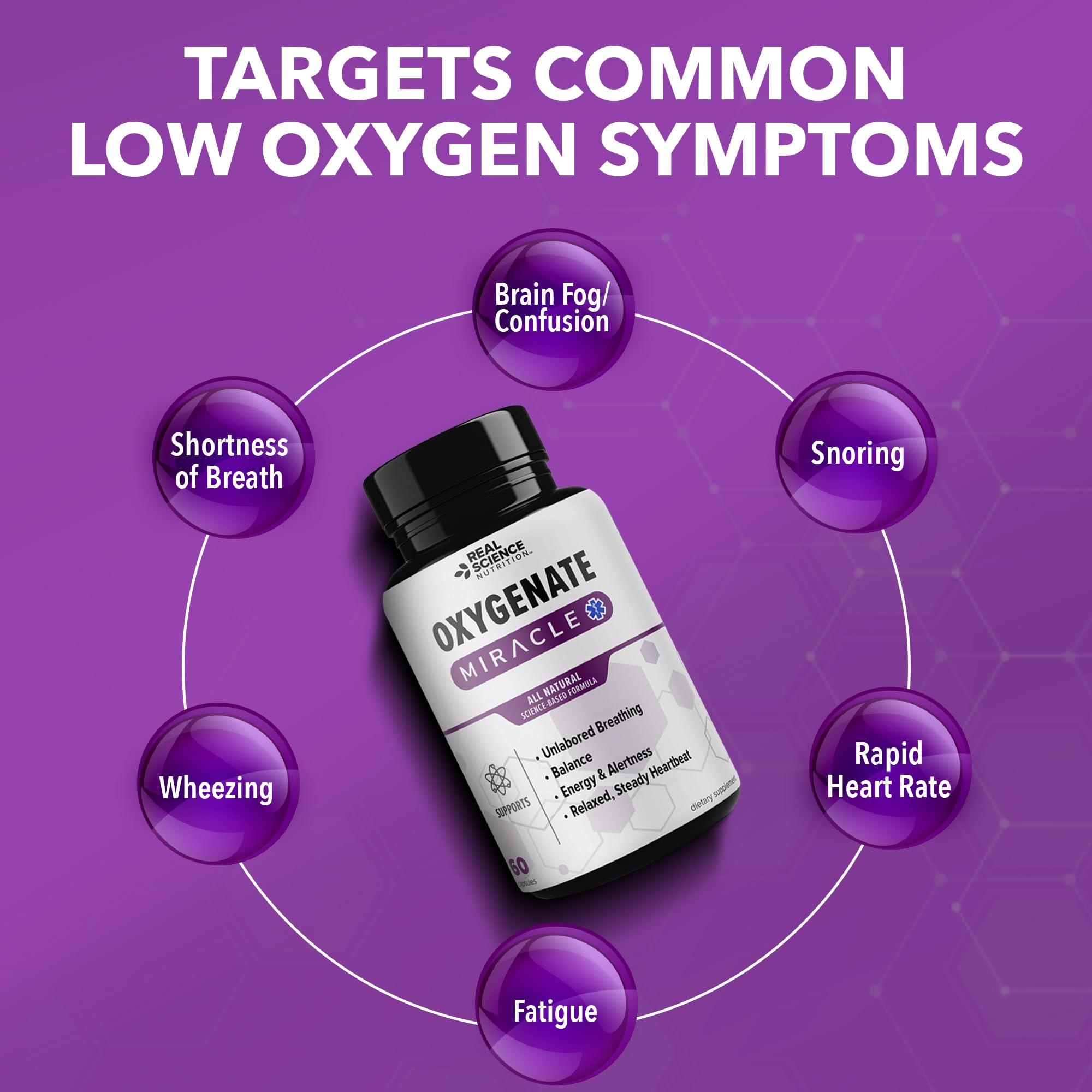 Real Science Nutrition Oxygenate Miracle label closeup highlighting clean-label ingredients