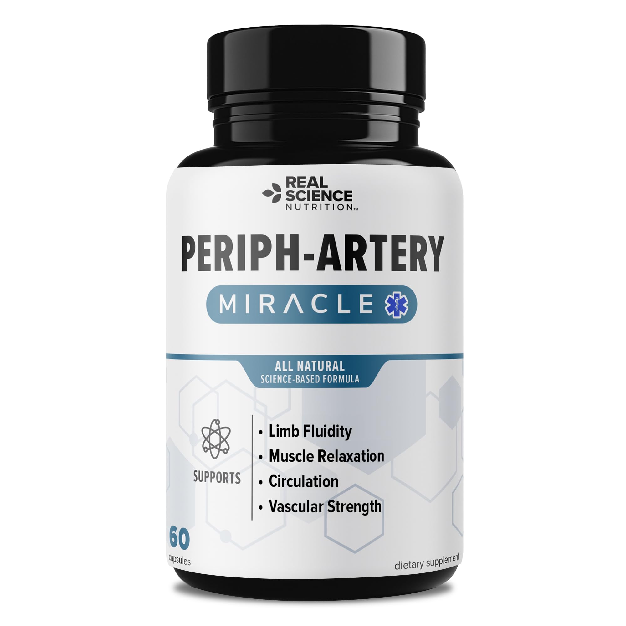 Real Science Nutrition PAD Miracle bottle on a clean surface suggesting circulatory support
