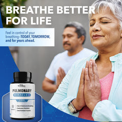 Real Science Nutrition Pulmonary Miracle storage bottle indicating portability for on-the-go use