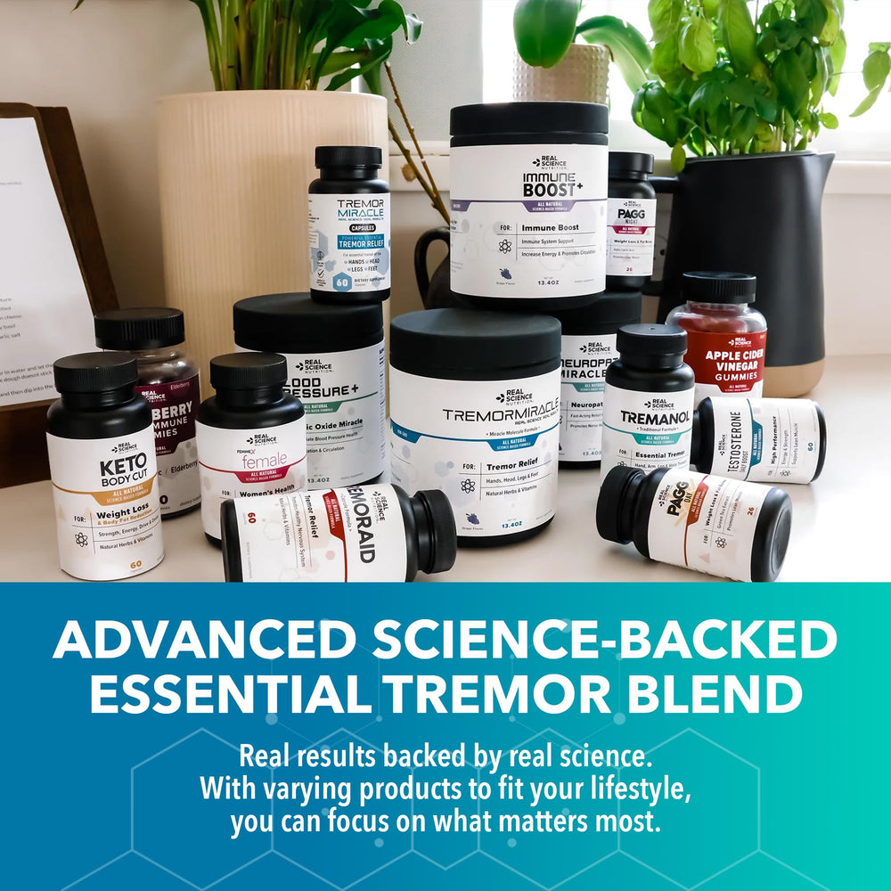 Tremanol bottle with packaging set for a complete daily routine