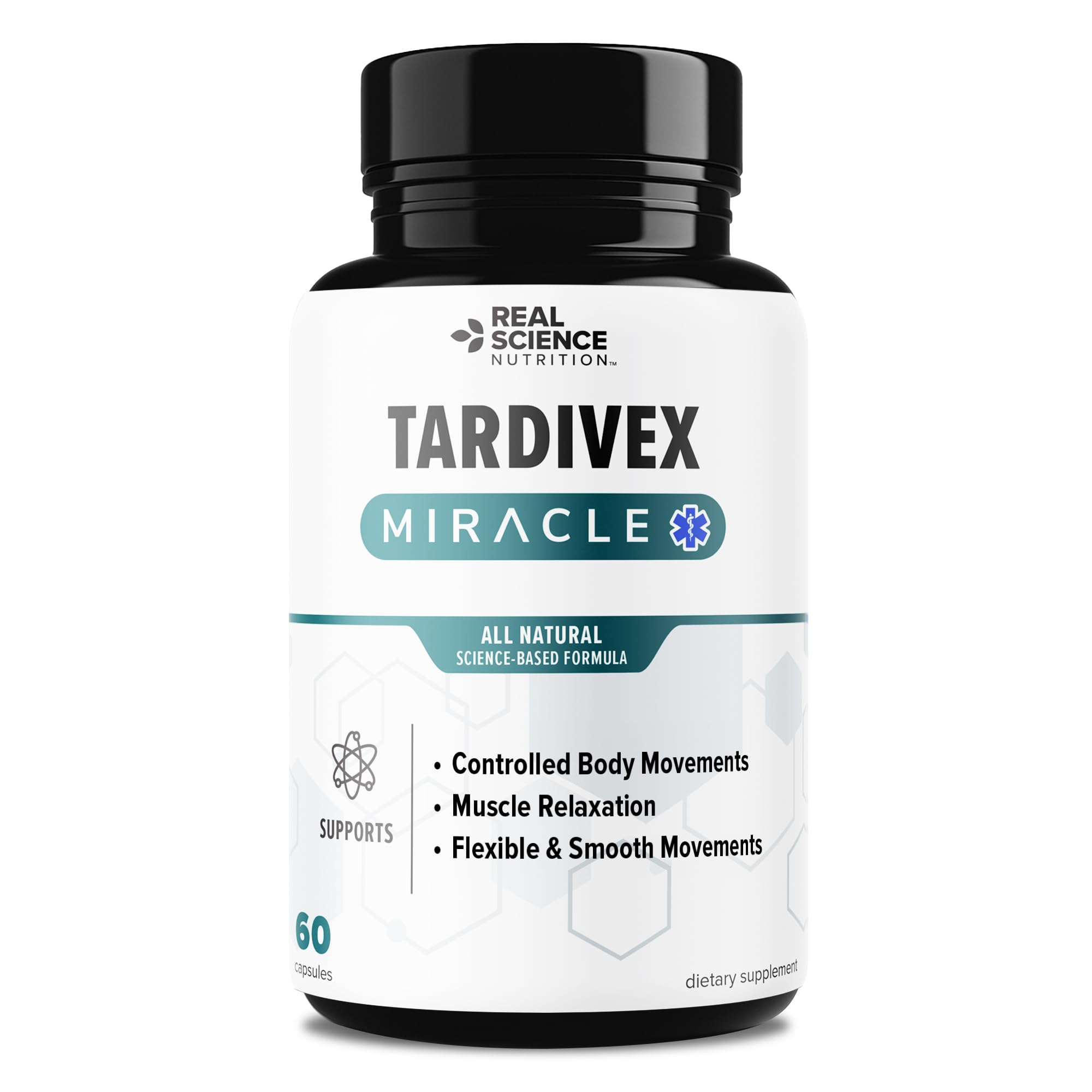 Real Science Tardivex bottle front supports steadier movement in daily use.