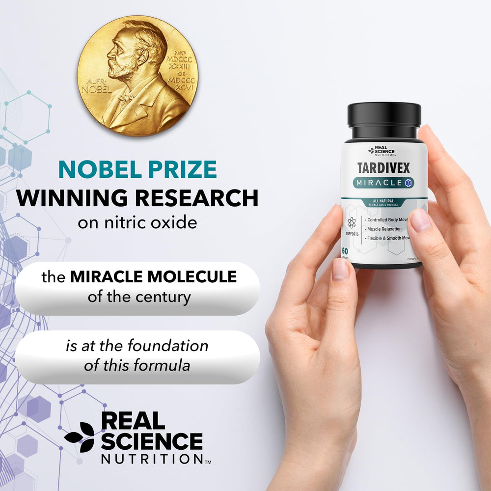 Real Science Tardivex packaging box highlights benefits at a glance.