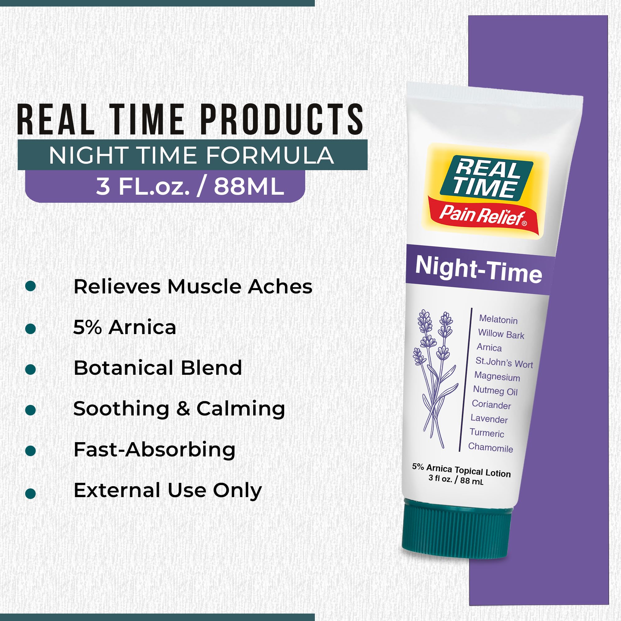 Arnica and Menthol formula from Real Time Pain Relief supports muscle and joint comfort