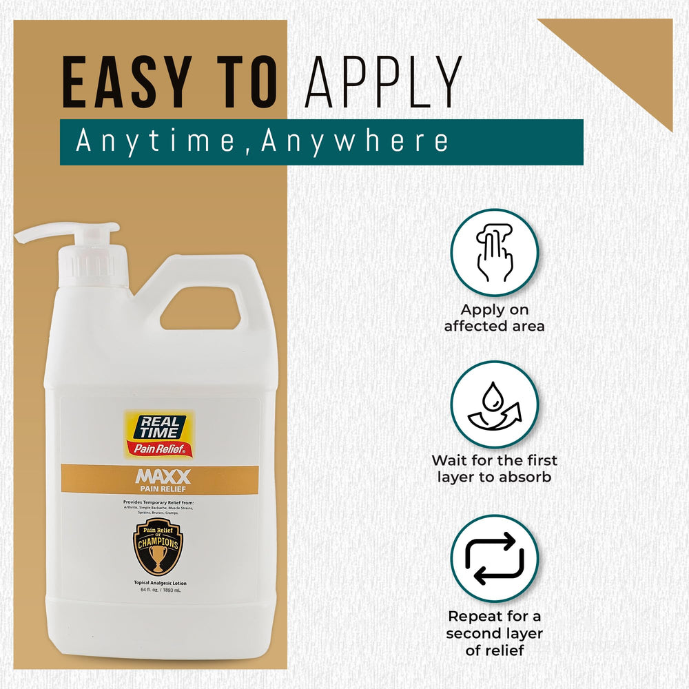 Real Time Pain Relief MAXX applied to back for soothing relief.