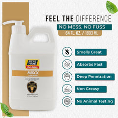 MAXX bottle applied to shoulder for quick relief demonstration.