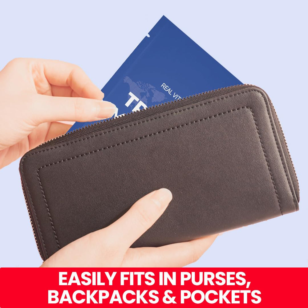 Compact travel bag keeps all items organized during cruises and flights.