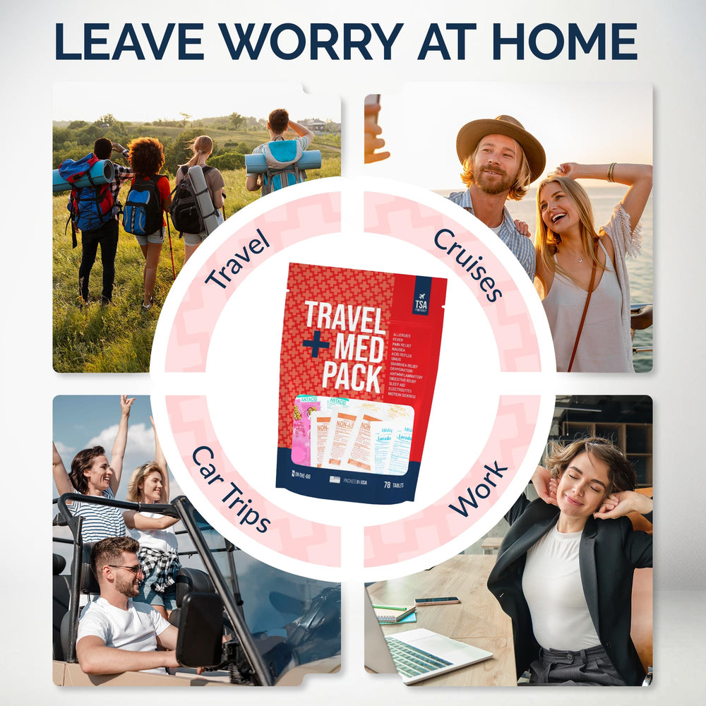 Real Vitamins Travel Medicine Kit supports daily travel routines with a ready-to-pack setup.