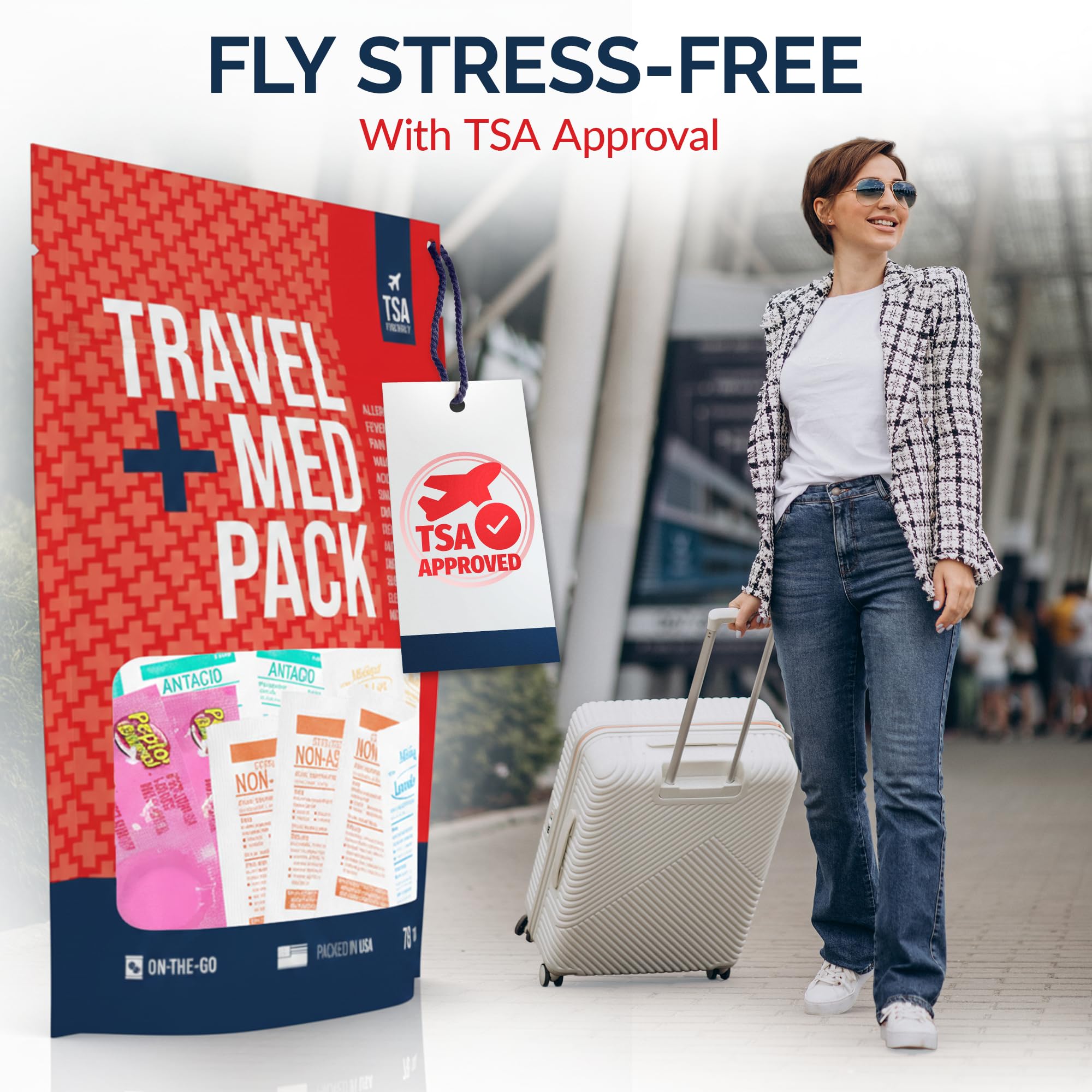 Real Vitamins Travel Medicine Kit ideal for flights and cruises, reducing last-minute packing stress.
