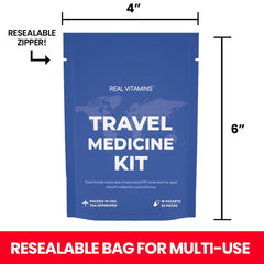 TSA-approved packaging simplifies security checks for international trips with Real Vitamins.