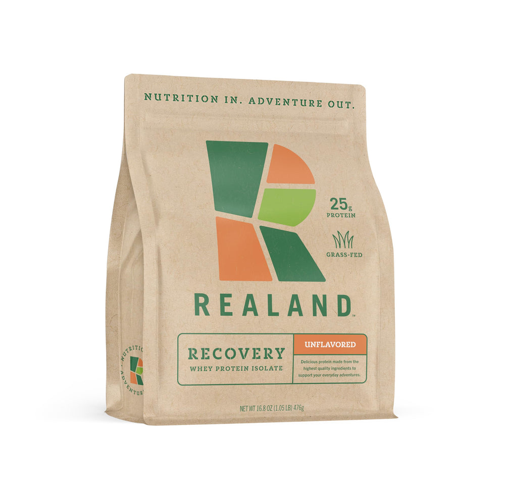 Realand Recovery Whey Isolate scoop for quick post-workout fueling