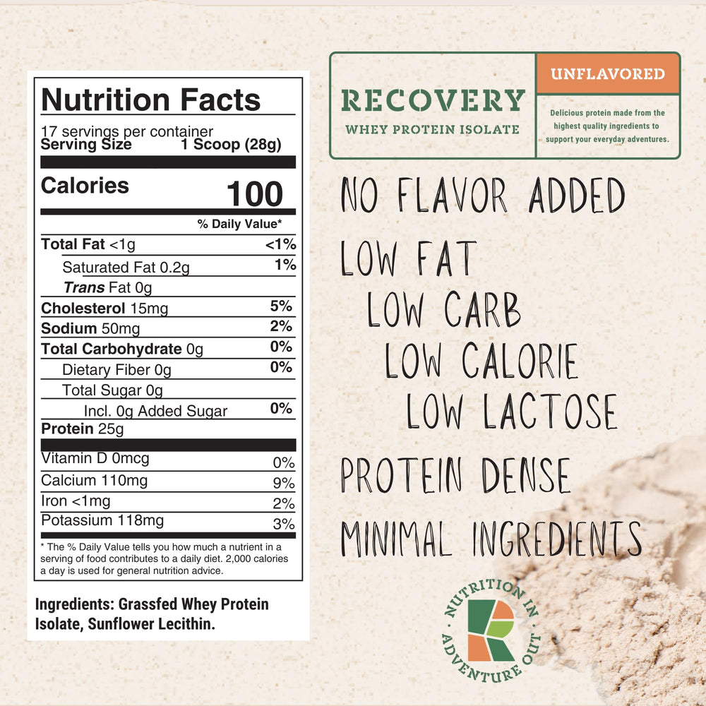 Realand unflavored whey isolate bottle ready for versatile shakes