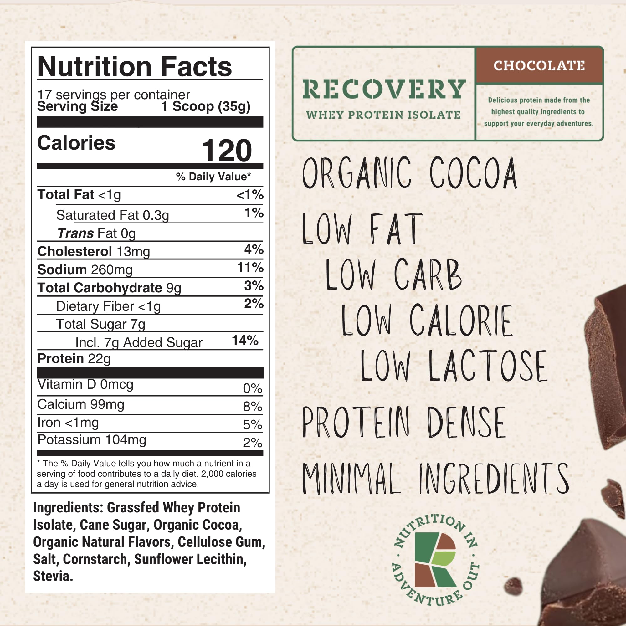 Realand chocolate whey isolate shaker ready for a quick protein shake