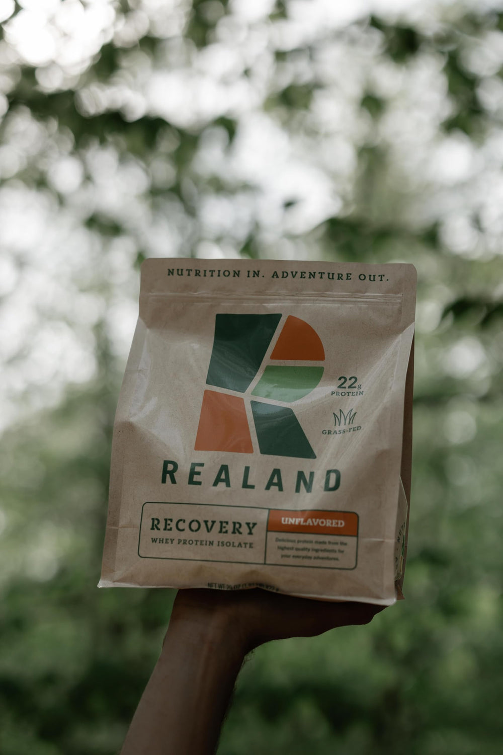 Realand whey isolate ingredients panel emphasizing purity