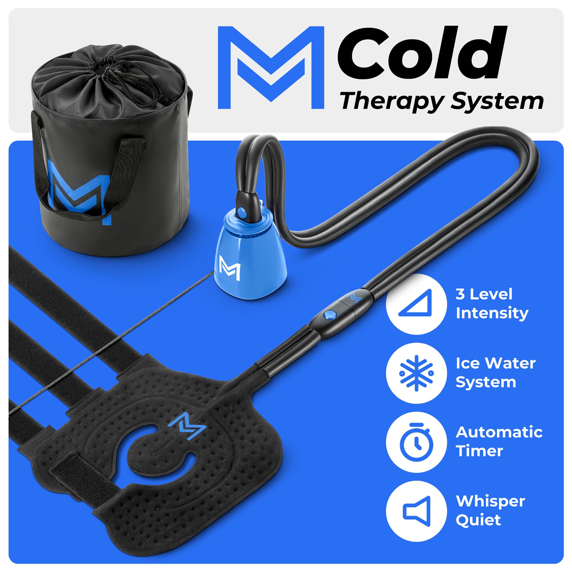 REATHLETE Medifrost shoulder pad in use providing portable cooling for shoulder relief.
