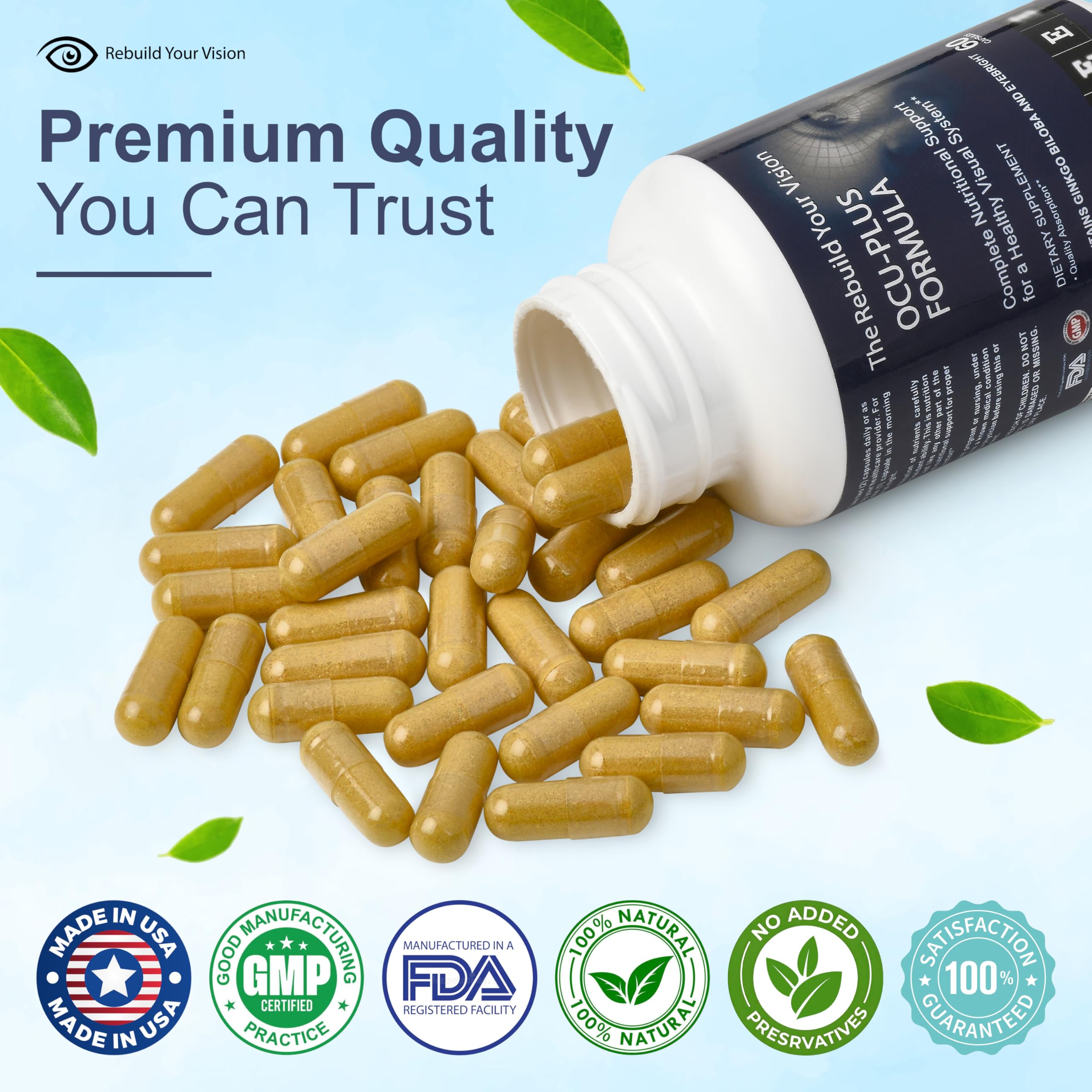 Rebuild Your Vision Ocu-Plus filters blue light with lutein and zeaxanthin