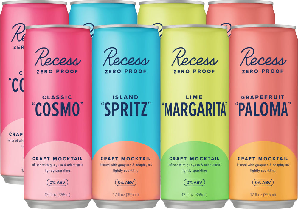 Recess Happy Hour Sampler pack 12oz for social gatherings without alcohol