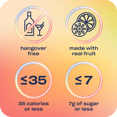 Recess Island Spritz ingredients on display, highlighting real fruit and tropical flavor.