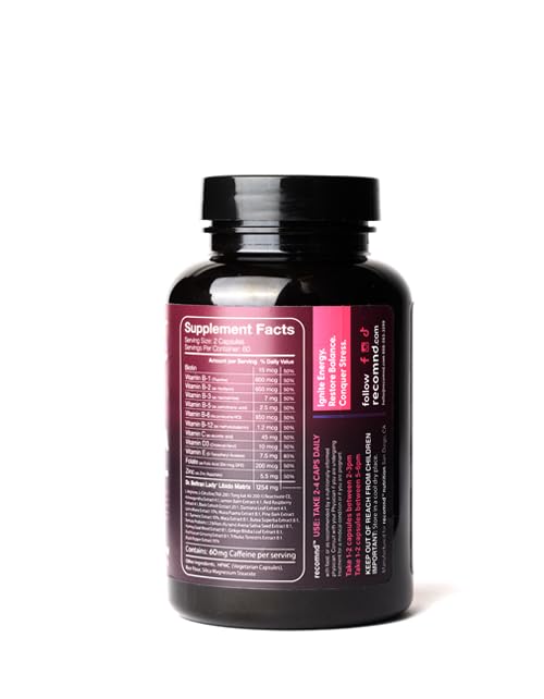recomnd Lady+ Formula bottle displayed on a shelf for wellness